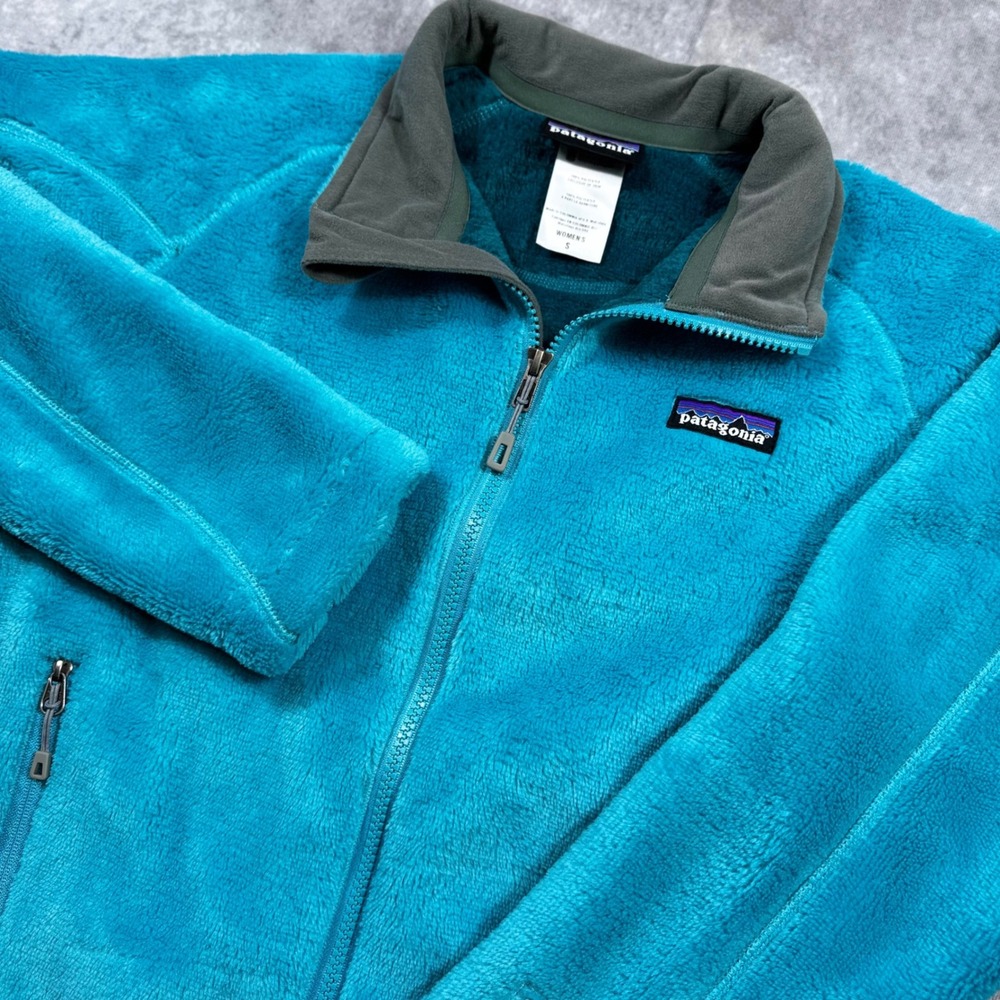 Patagonia Polartec Windbloc Fleece Jacket‎ Womens Small Turquoise Blue Full Zip